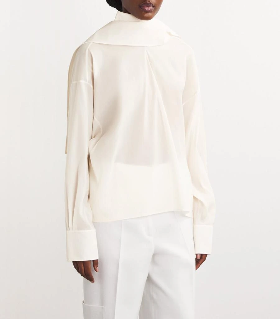 Carven Stretch-Toile Opera Sheer Blouse 3