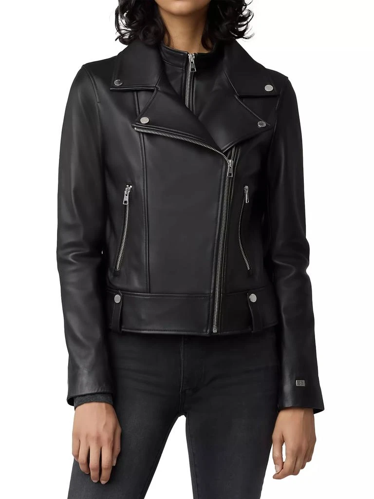 Soia & Kyo Ryder Fitted Leather Biker Jacket 3