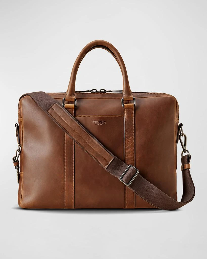 Shinola Men's Navigator Leather Laptop Briefcase 1