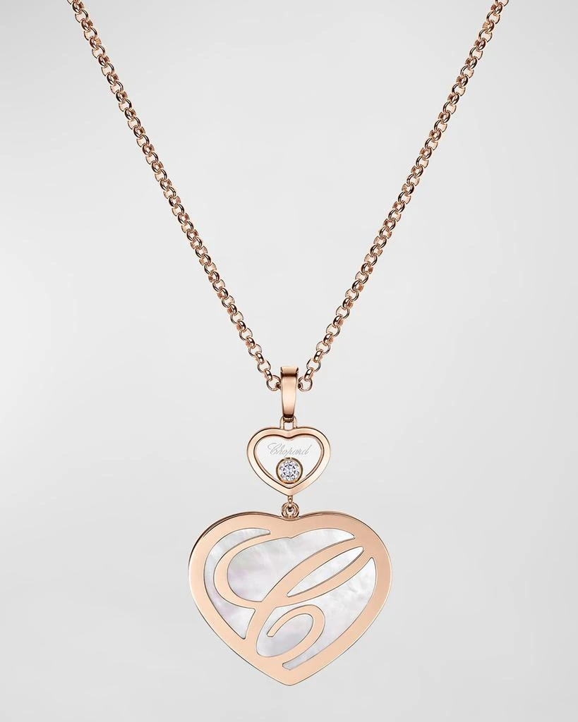 Chopard Happy Hearts 18K Rose Gold 
Mother-of-Pearl Necklace 3