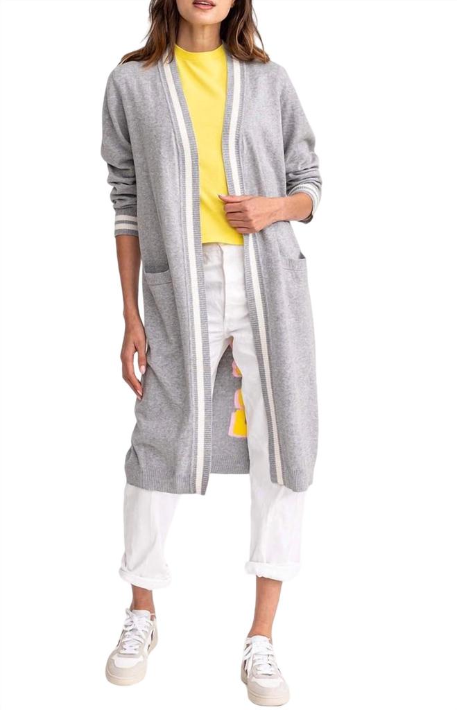 KERRI ROSENTHAL London Super Long Cardigan In Grey