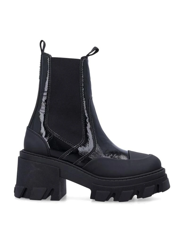 Ganni Ganni Cleated Heeled Mid Chelsea Boots 1