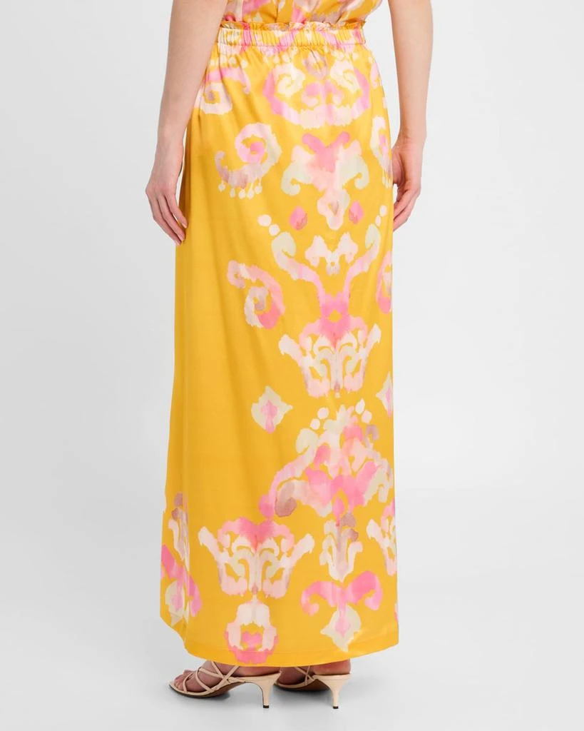 FIGUE Bastien Button-Front Silk Maxi Skirt 3