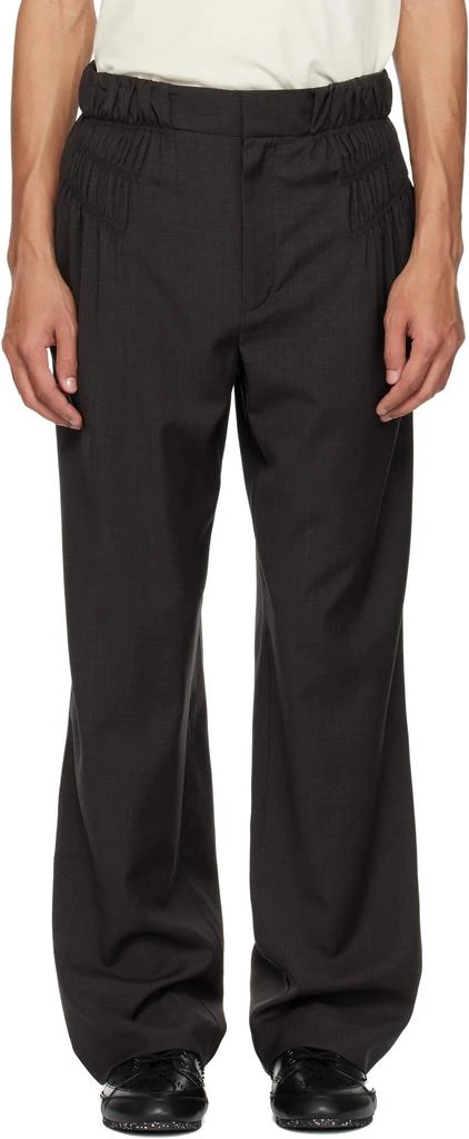 Kiko Kostadinov Brown Minna Gathered Trousers