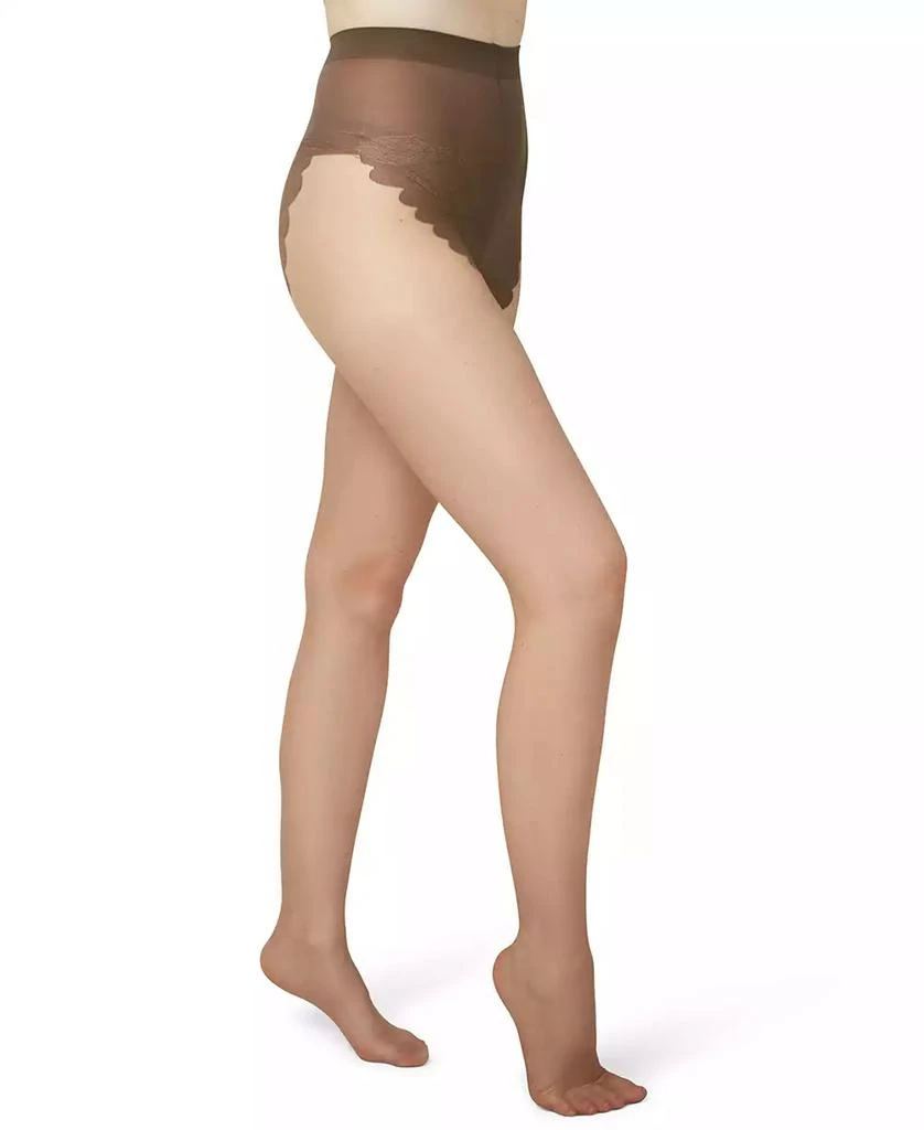 Hue Women's  French Lace Control Top Pantyhose 2