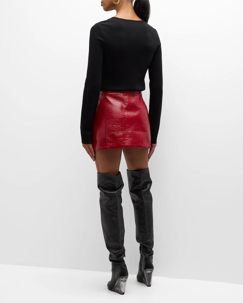 Courreges Heritage A-Line Shiny Vinyl Mini Skirt 4