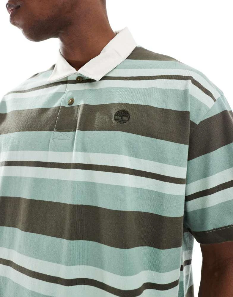 Timberland Timberland Striped rugby polo in green bay yd 3