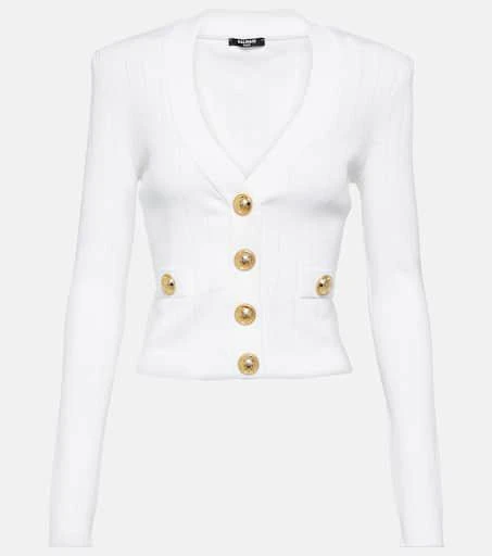 Balmain Ribbed-knit cardigan 1