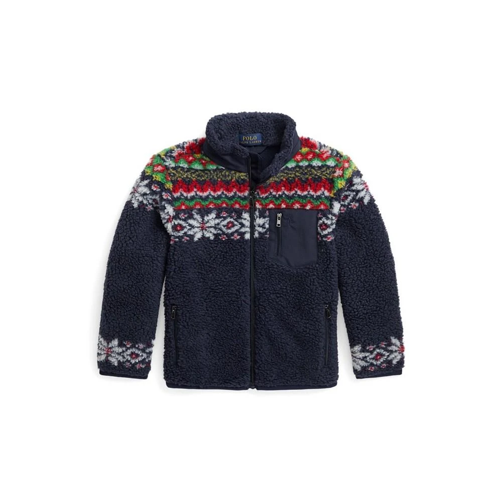 Polo Ralph Lauren Toddler and Little Boys Fair Isle Teddy Fleece Jacket 4