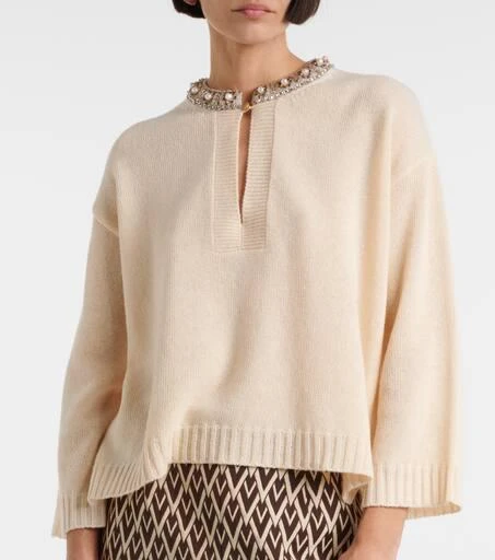 Valentino Embellished virgin wool sweater 6