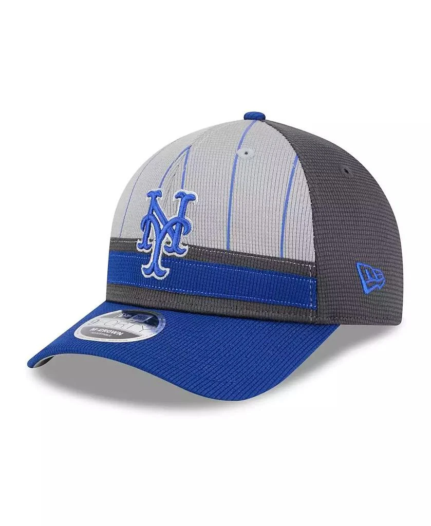 New Era Men's Gray/Royal New York Mets 2025 Batting Practice 9FORTY M-Crown Adjustable Hat 1
