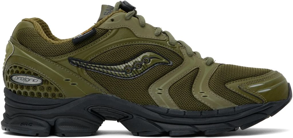 Saucony Khaki ProGrid Triumph 4 Gorpcore Sneakers 1