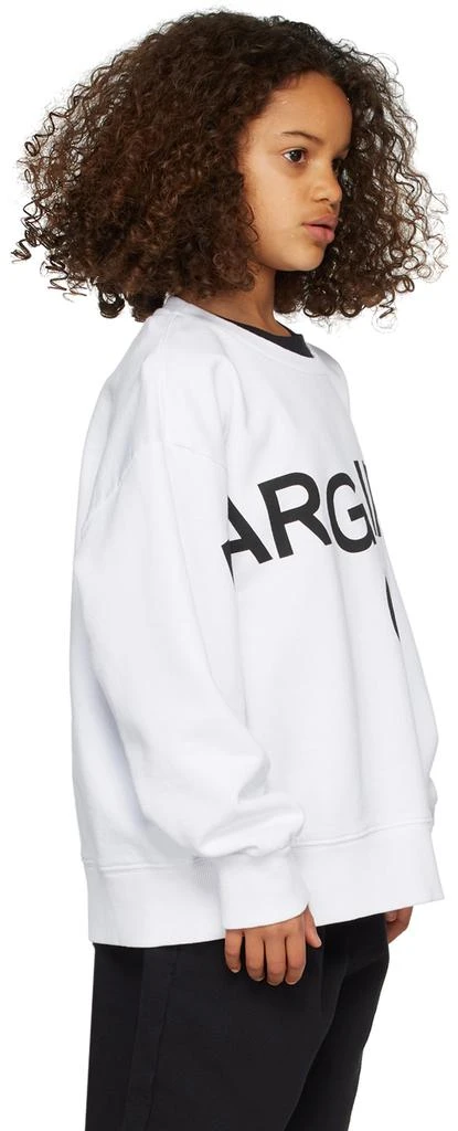 MM6 Maison Margiela Kids White Arm Logo Sweatshirt 3