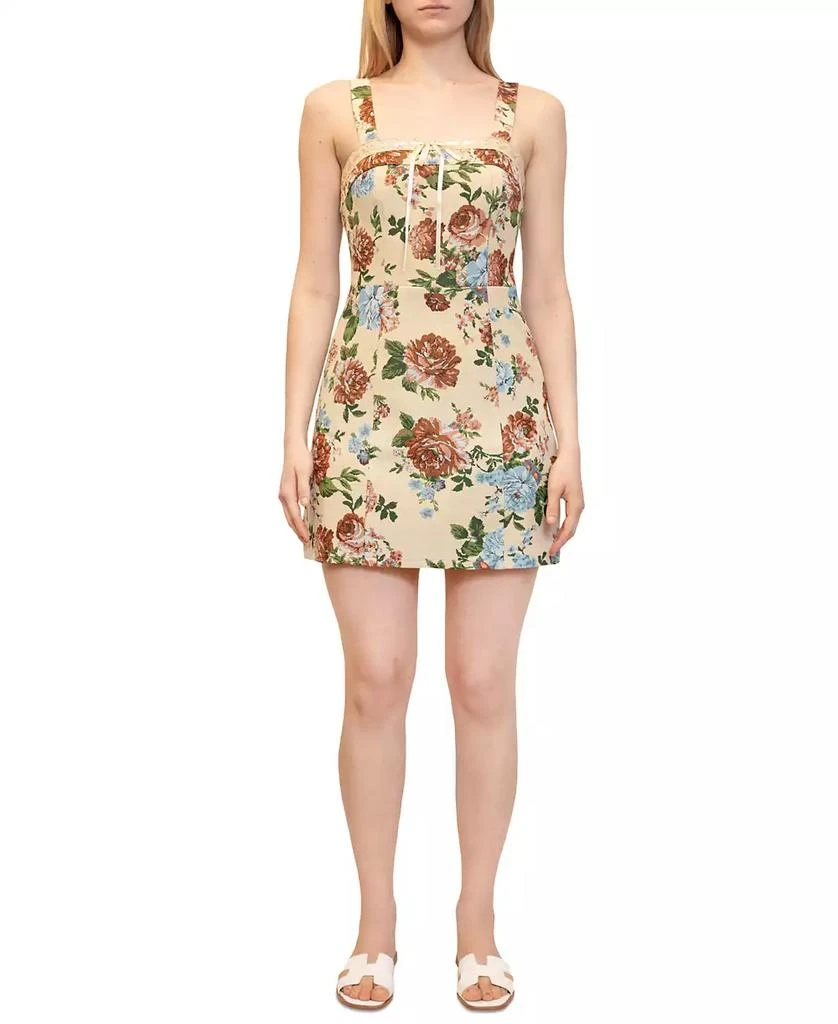 Dylan Ryan Juniors' Floral-Print Lace-Up A-Line Dress 1