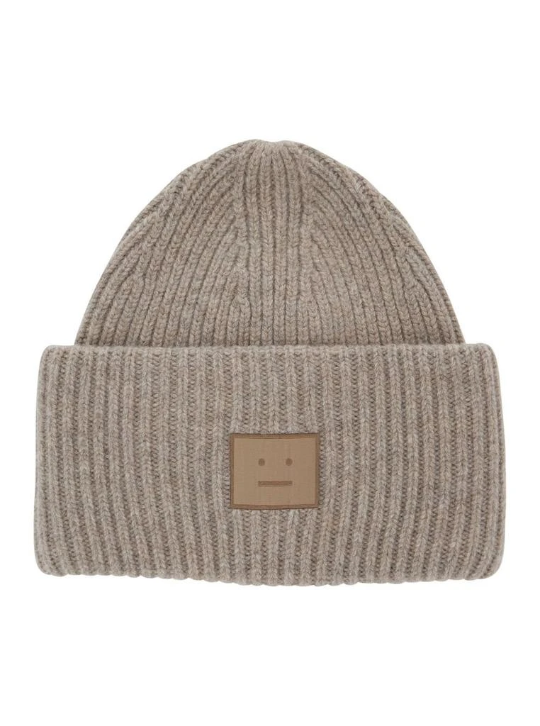 Acne Studios Acne Studios Face Patch Ribbed Beanie from Cettire