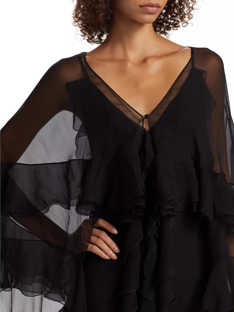 Chloé Ruffled Silk Chiffon Maxi Dress 7
