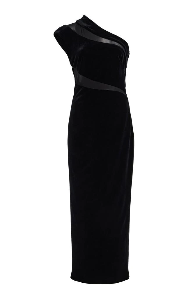 midi.moda.shoulder.velvet.dress. Red Velvet Midi Dress