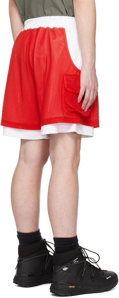 F/CE.® Red & White Layered Shorts 3