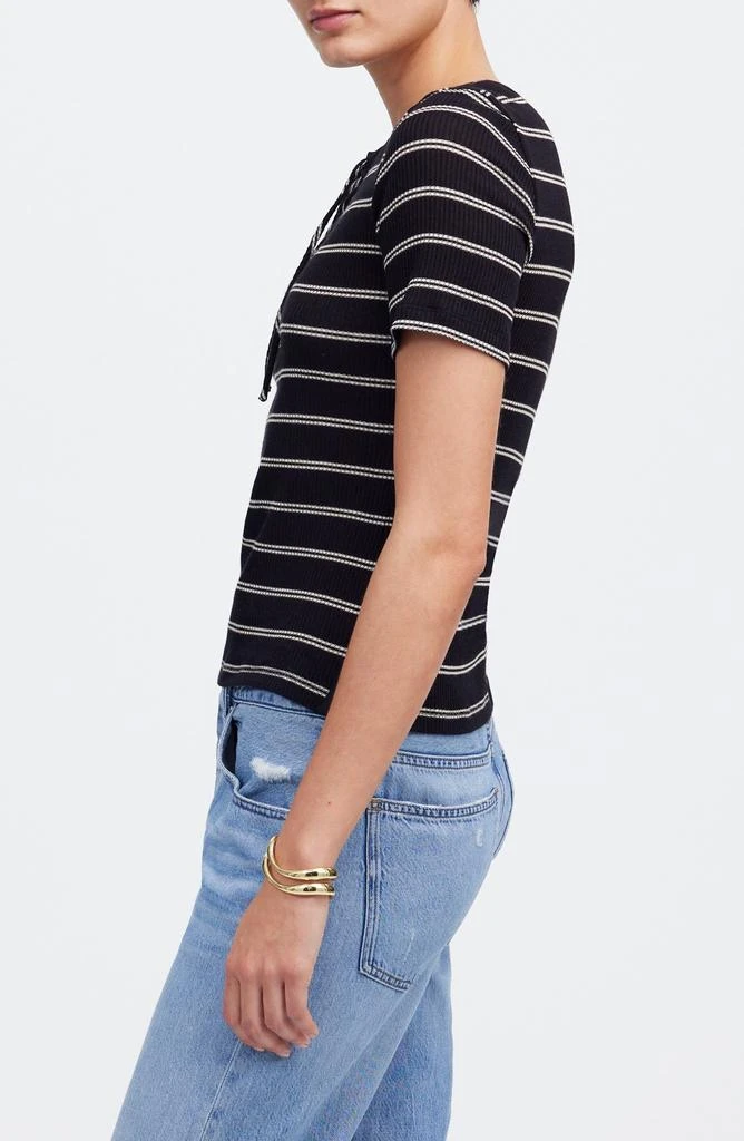 Madewell Rib Lace-Up Short-Sleeve T-Shirt 3