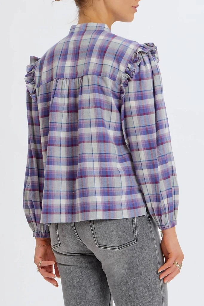 Something Navy Something Navy - Flannel Plaid Ruffle Shirt 2