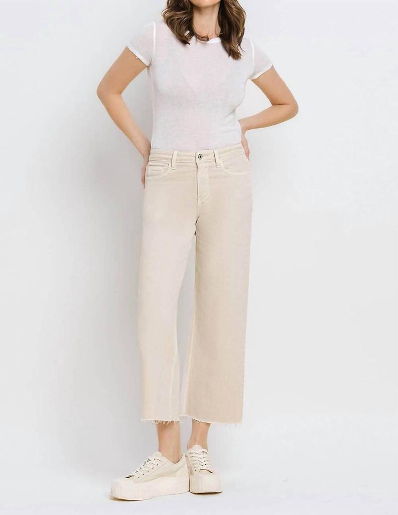 VERVET BY FLYING MONKEY Vervet By Flying Monkey - High Rise Crop Wide Leg Jeans