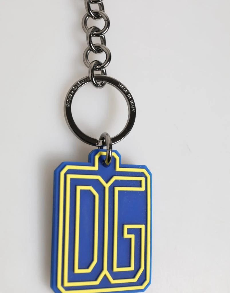 Dolce 
Gabbana yellow DG Rubber Logo Men Keychain Men
s Keyring 2