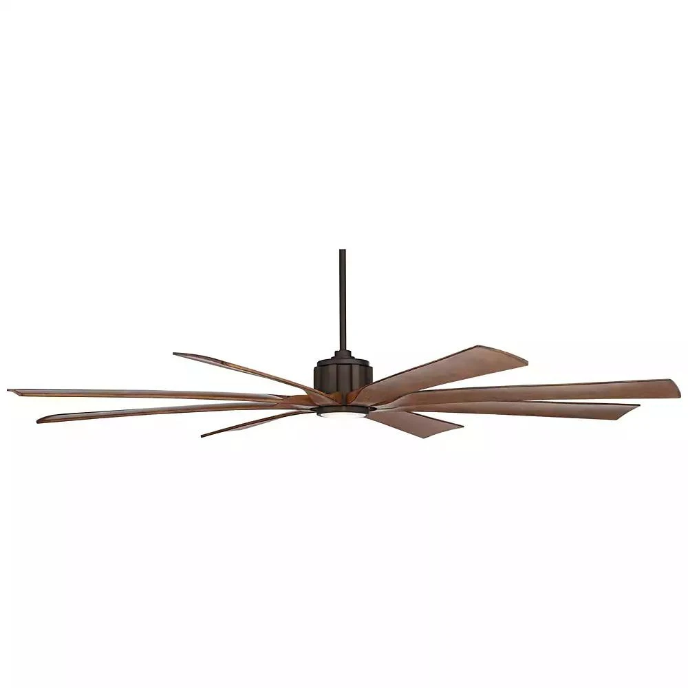 Possini Euro Design 80" Defender Modern Indoor Outdoor Ceiling Fan with Dimmable LED Light Remote Oil Rubbed Bronze Koa Damp Rated for Patio Exterior 8
