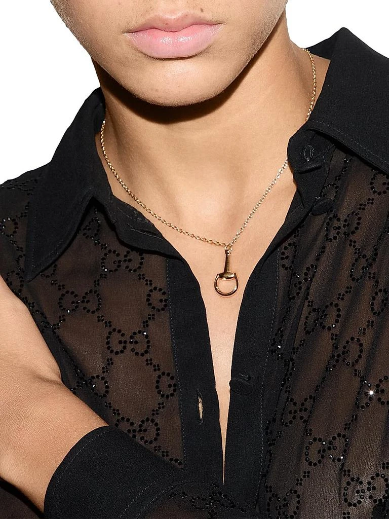 Gucci Horsebit 18K Yellow Gold Pendant Necklace 2