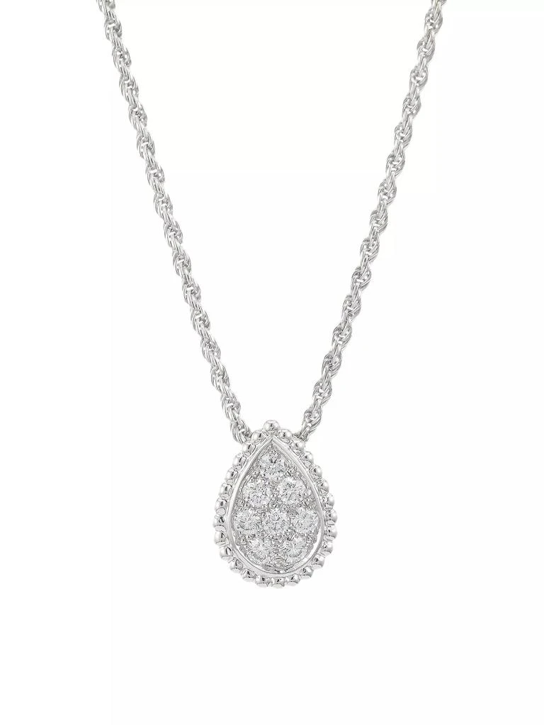 Boucheron Serpent Boheme 18K White Gold & Diamond Teardrop Necklace 1