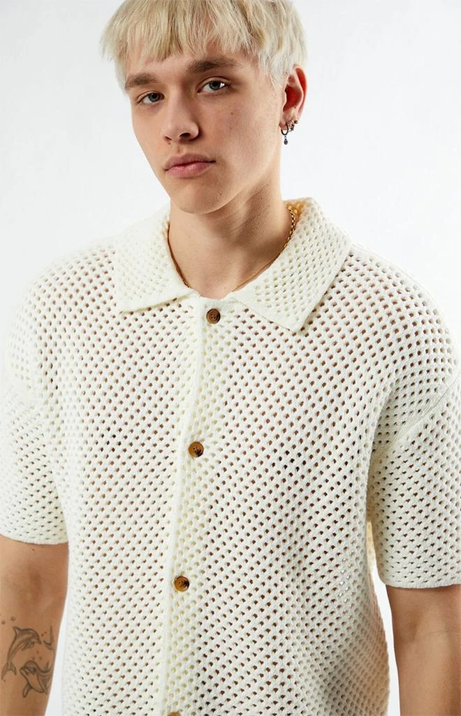 PacSun Spence Open Knit Camp Shirt 2