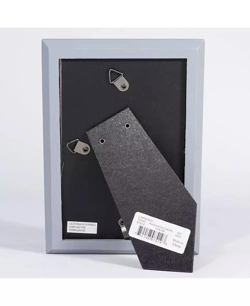 Lawrence Frames Charlotte Weathered Gray Wood Picture Frame - 4" x 6" 3