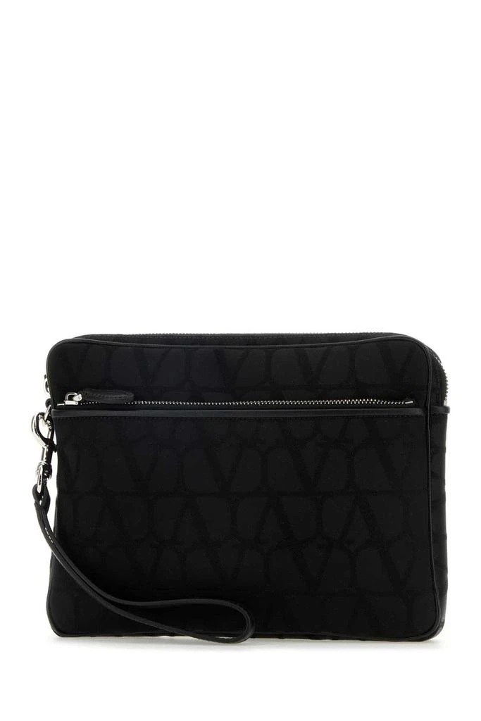 Valentino Valentino All-Over Logo Patterned Zip-Up Clutch Bag 3