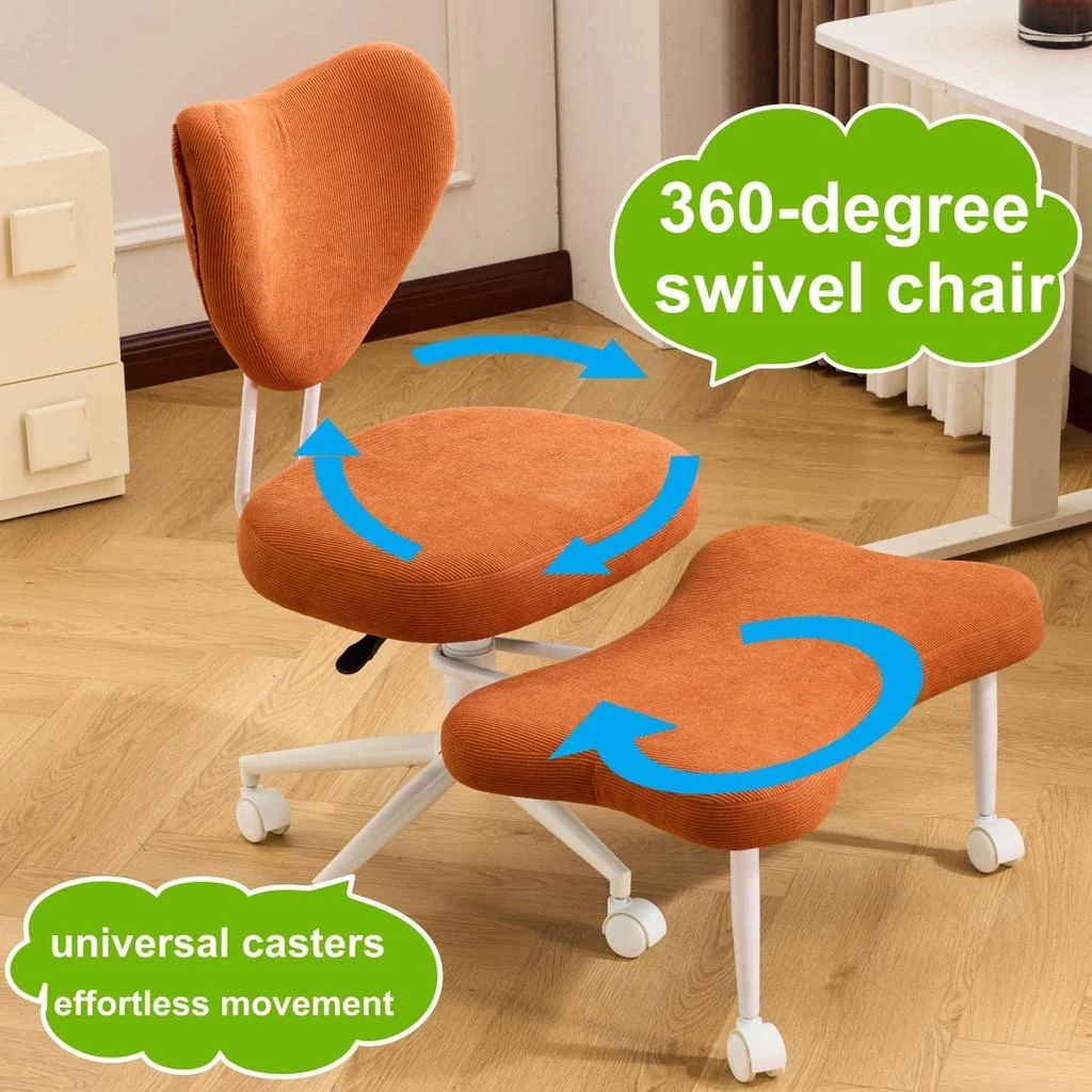 Streamdale Furniture Streamdale Meditation Chair, Ergonomic Cross-Legged Seating with Lumbar Support - ORANGE 4