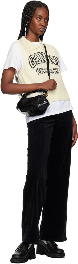 Ganni Black Croco Patent Mini GANNI Bou Bag 4