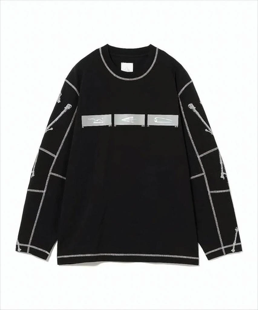 ROA Long-Sleeve Graphic Tee with Unique Design Elements