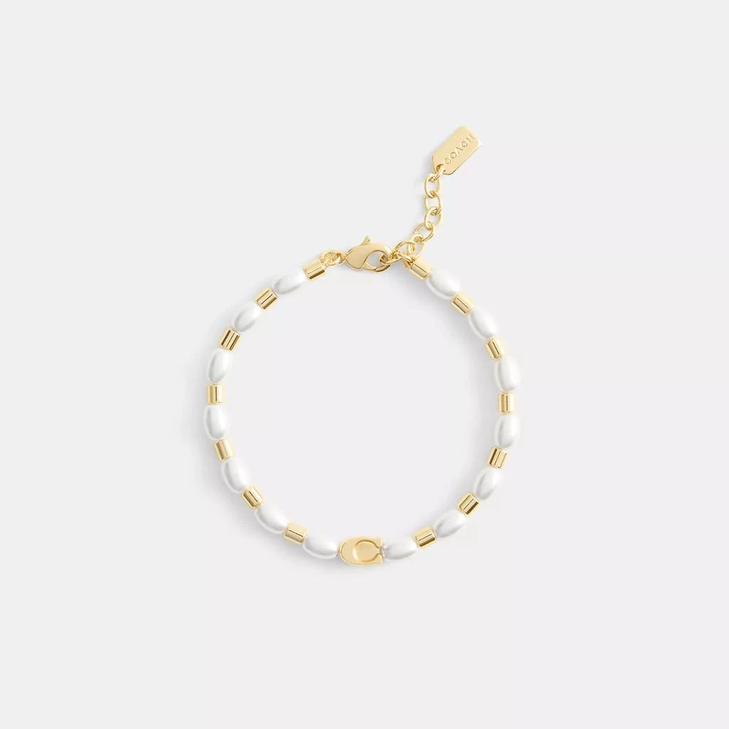 Coach Pearls And Beads Linear Bracelet 2