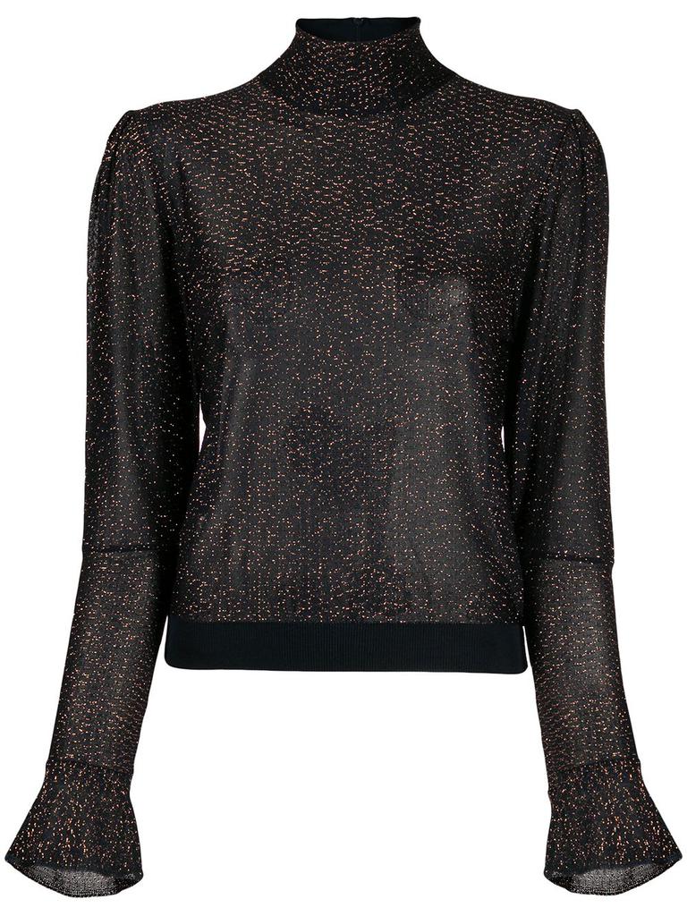 Chloé metallic embroidered blouse - women - Viscose/etallic Fibre