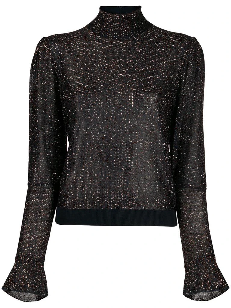 Chloé metallic embroidered blouse - women - Viscose/etallic Fibre 1