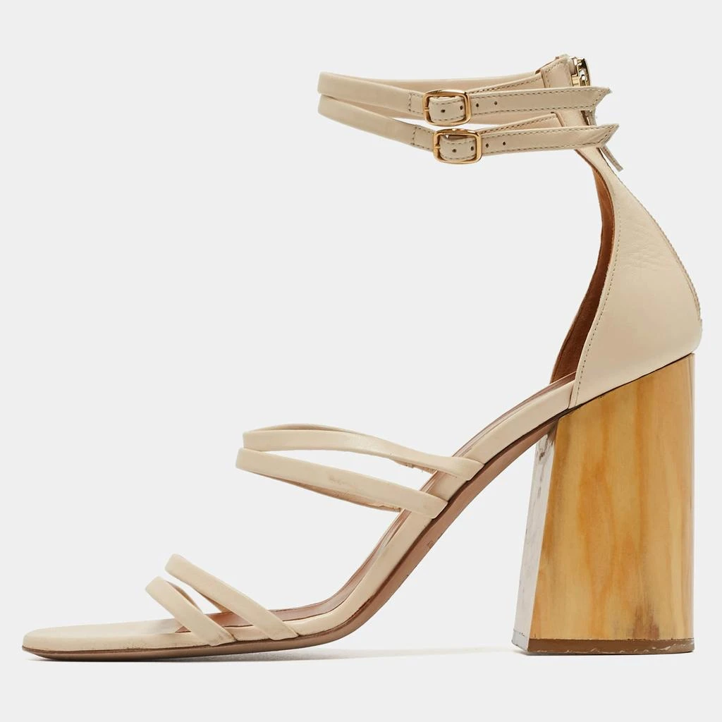 Malone Souliers Malone Souliers Cream Leather Ankle Strap Sandals Size 41 1