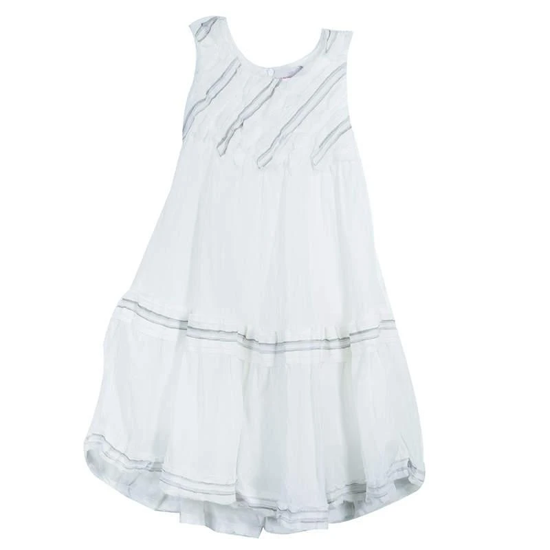 ERMANNO Scervino Street Girls White Bodice Detail Sleeveless Dress 6 Yrs 1