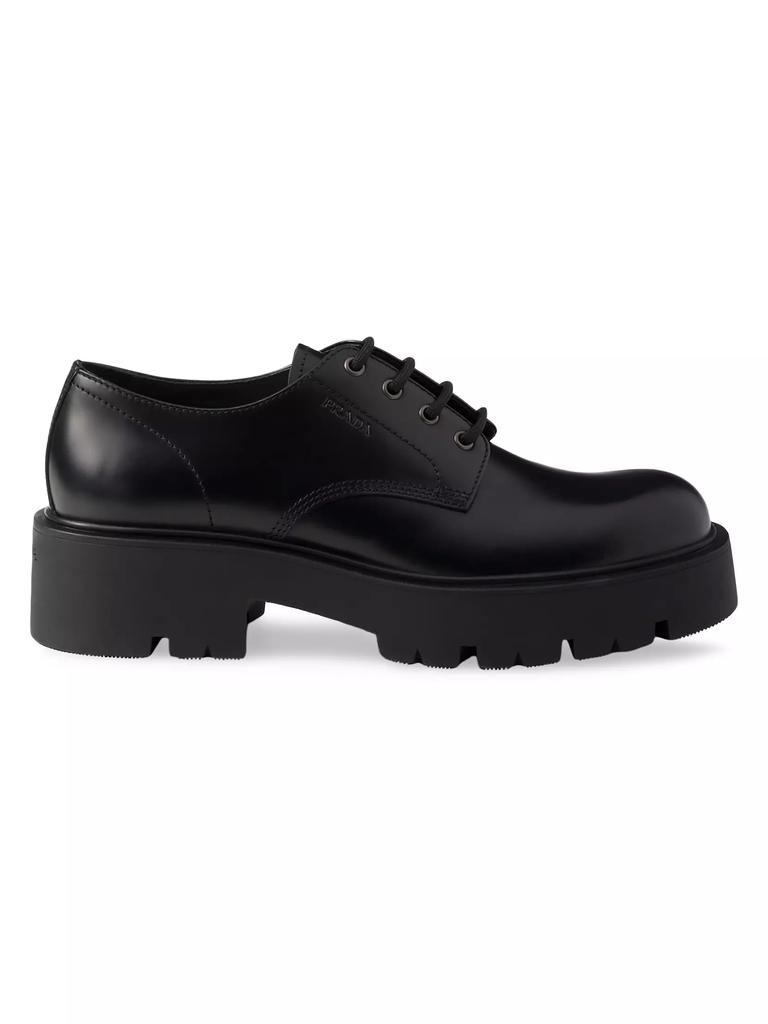 Prada Brushed Leather Derby Shoes