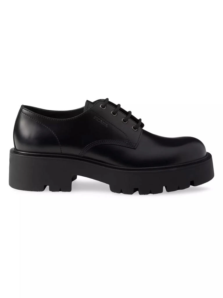 Prada Brushed Leather Derby Shoes 1