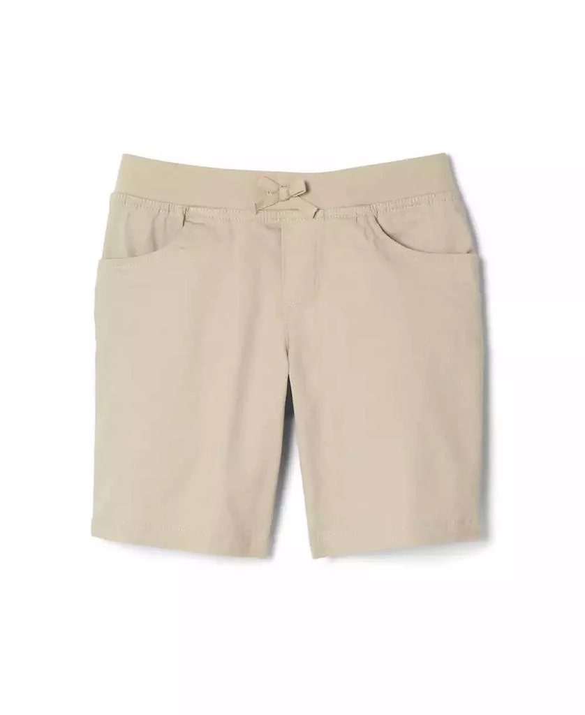 French Toast Big Girls Pull-on Tie Front Stretch Twill Short 1