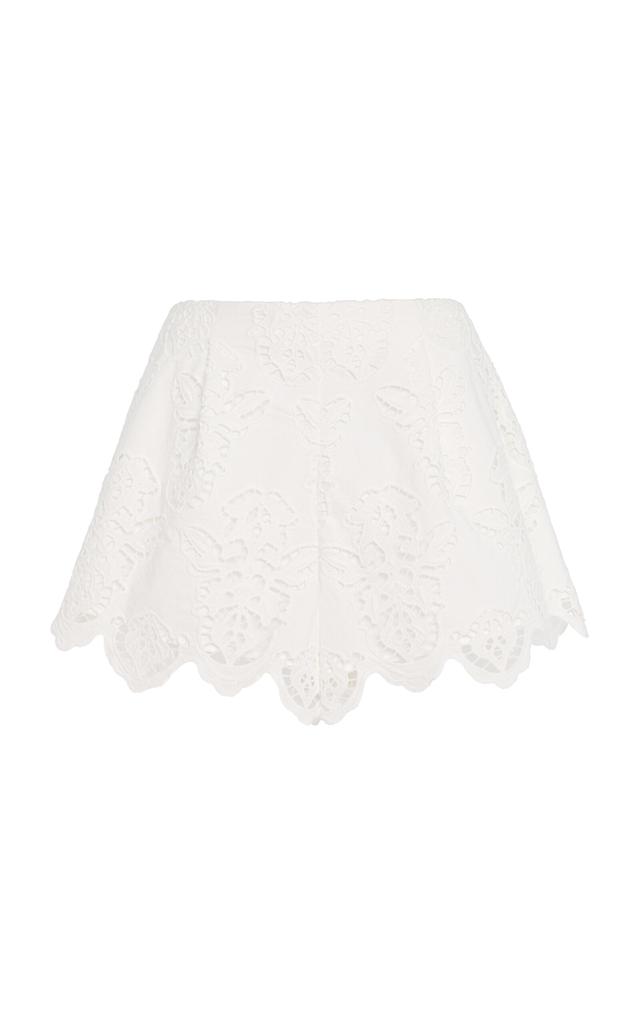 Cara Cara Cara Cara - Trish Broderie-Anglaise Cotton Shorts - White - S - Moda Operandi