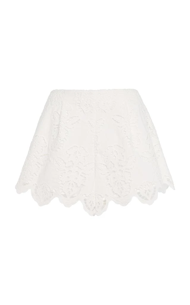 Cara Cara Cara Cara - Trish Broderie-Anglaise Cotton Shorts - White - S - Moda Operandi 1