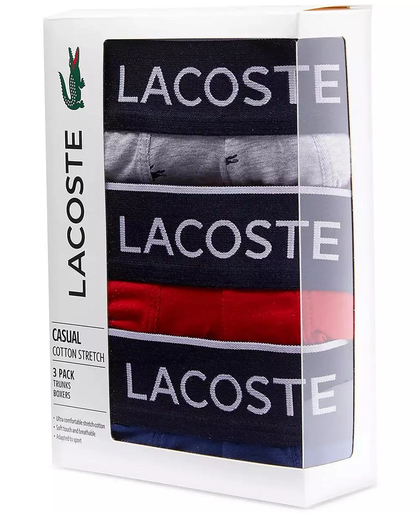 Lacoste Men's 3-Pack Lifestyle All Over Print Trunks 7