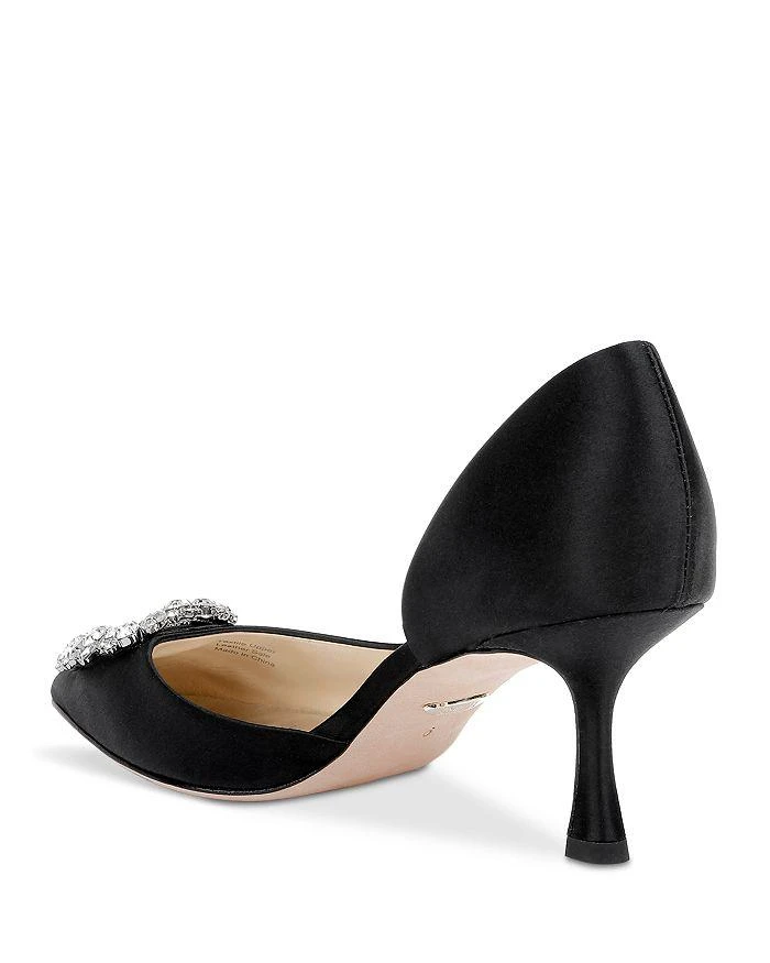 Badgley Mischka Women's Fabia II Embellished Pointed Toe Slip On Pumps 4