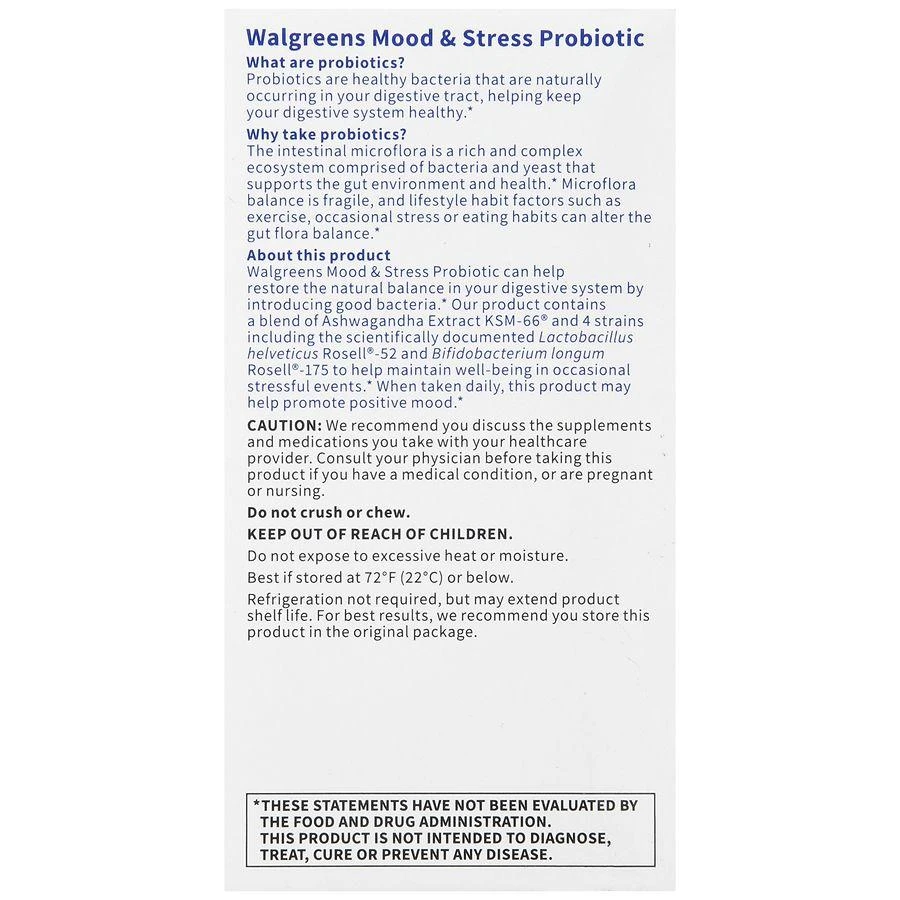 Walgreens Mood & Stress Probiotic Capsules 5