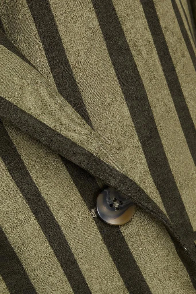 Diane von Furstenberg Madison double-breasted striped cotton and linen-blend blazer 4