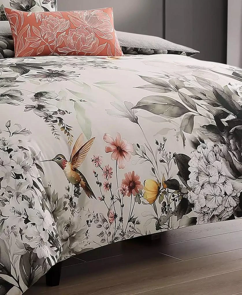 Bebejan Vintage Bloom Bedding 100% Cotton Sateen 5 Piece Queen Size Reversible Comforter Set 6